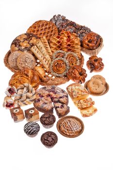 Still life with bread and pastry