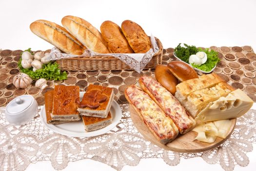Still life with breadand pastry