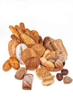 Still life with bread and pastry