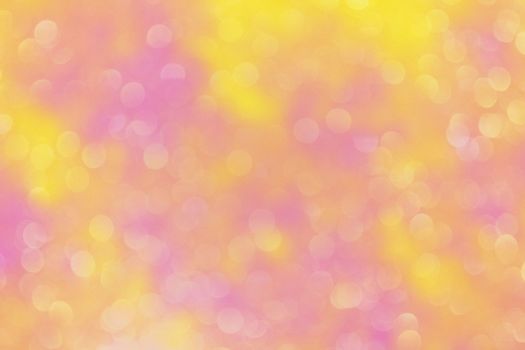 Decorative abstract festive pink yellow background with bokeh lights