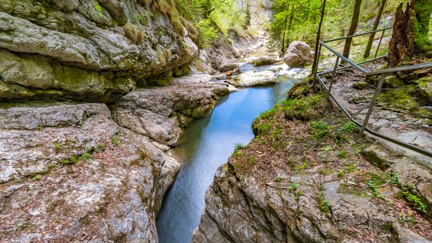 The Starzlachklamm, a beautiful gorge at the foot of the Grunten near Sonfhofen, Immenstadt im Allgau