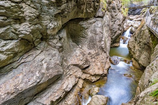 The Starzlachklamm, a beautiful gorge at the foot of the Grunten near Sonfhofen, Immenstadt im Allgau