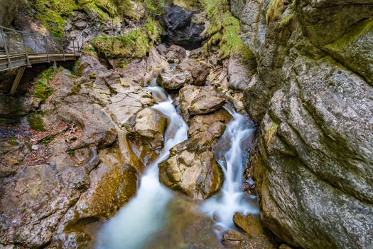 The Starzlachklamm, a beautiful gorge at the foot of the Grunten near Sonfhofen, Immenstadt im Allgau