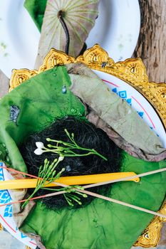 Hair on the lotus leaf, Ceremony of shaving hair,Buddhist Ordination