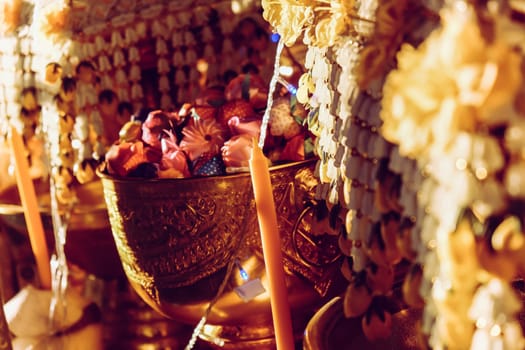 Detail of flower decoration for Ordination ceremony