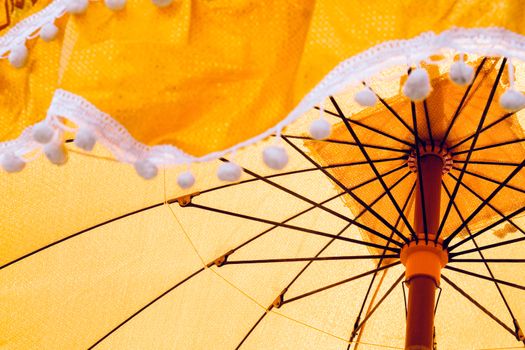 Details of ancient umbrellas used in the ordination ceremony