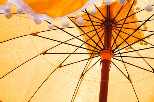 Details of ancient umbrellas used in the ordination ceremony
