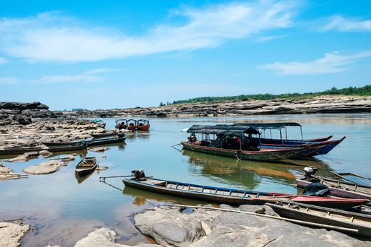 grand canyon of Thailand (sam phan bok) at Ubon Ratchathani, Thailand. popular tourist attraction in Ubon Ratchathani Province