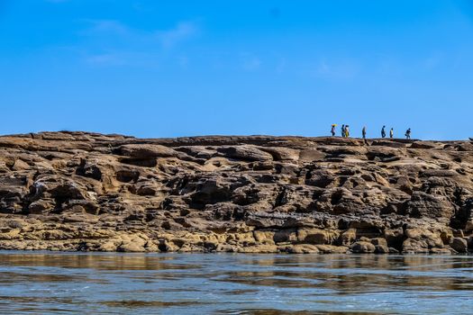 grand canyon of Thailand (sam phan bok) at Ubon Ratchathani, Thailand. popular tourist attraction in Ubon Ratchathani Province