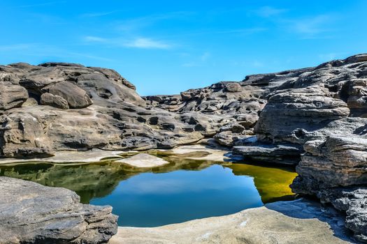 grand canyon of Thailand (sam phan bok) at Ubon Ratchathani, Thailand. popular tourist attraction in Ubon Ratchathani Province
