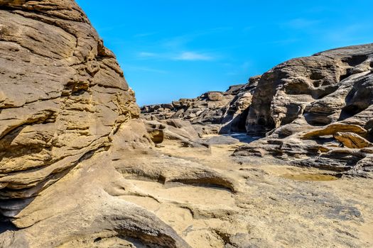 grand canyon of Thailand (sam phan bok) at Ubon Ratchathani, Thailand. popular tourist attraction in Ubon Ratchathani Province