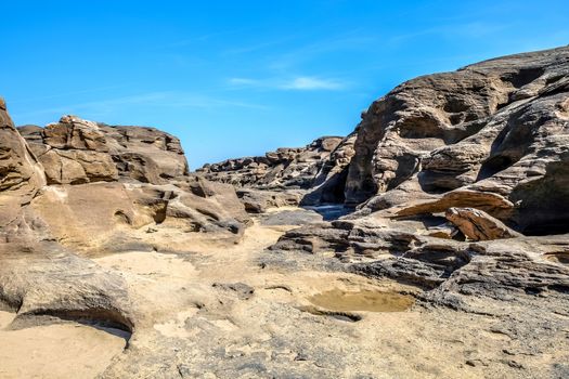 grand canyon of Thailand (sam phan bok) at Ubon Ratchathani, Thailand. popular tourist attraction in Ubon Ratchathani Province