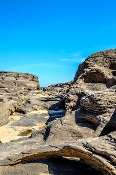 grand canyon of Thailand (sam phan bok) at Ubon Ratchathani, Thailand. popular tourist attraction in Ubon Ratchathani Province