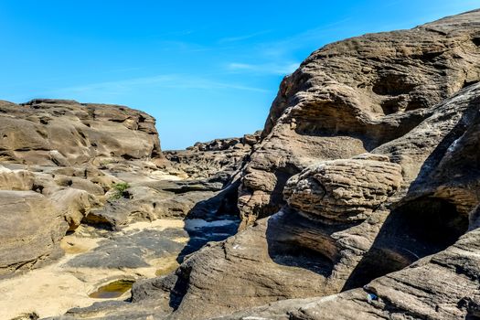 grand canyon of Thailand (sam phan bok) at Ubon Ratchathani, Thailand. popular tourist attraction in Ubon Ratchathani Province