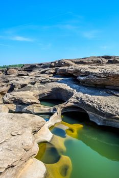 grand canyon of Thailand (sam phan bok) at Ubon Ratchathani, Thailand. popular tourist attraction in Ubon Ratchathani Province