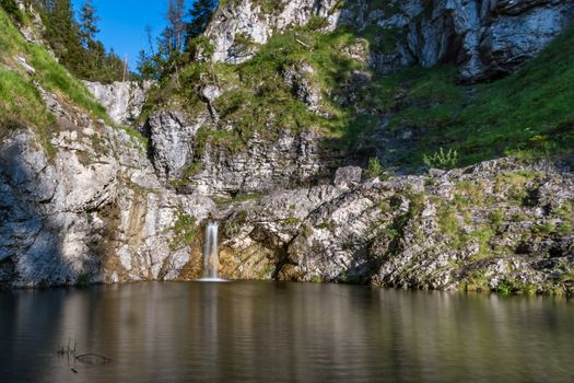 Wonderful hike through the magical waterfalls at the Stuibenfalls on the Plansee in Reutte, Tyrol