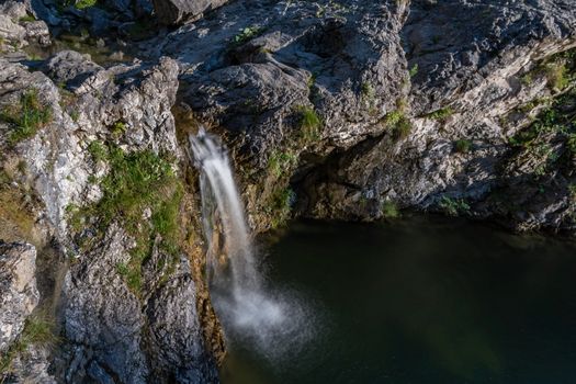 Wonderful hike through the magical waterfalls at the Stuibenfalls on the Plansee in Reutte, Tyrol