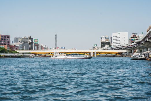 Ryogoku Bridge over the Sumida-gawa in Tokyo Japan