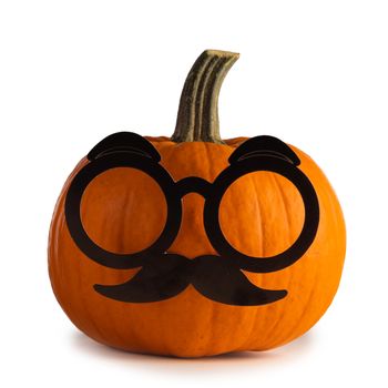 Fun halloween pumpkin isolated on white background