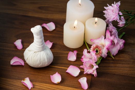 Tray of beauty therapy items at spa