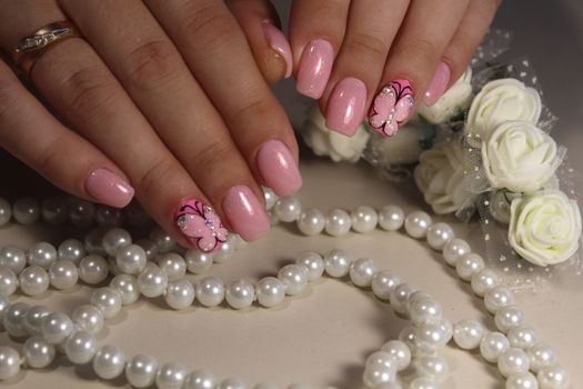 Manicure nail design for beautiful girls, summer 2017