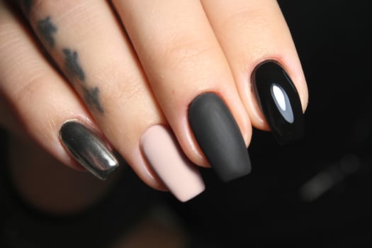 Women's hands with a stylish manicure. Best