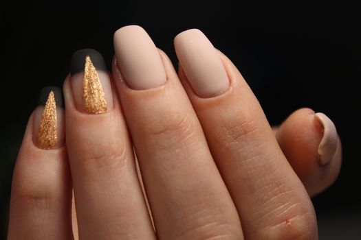 Steep and very stylish design of manicure