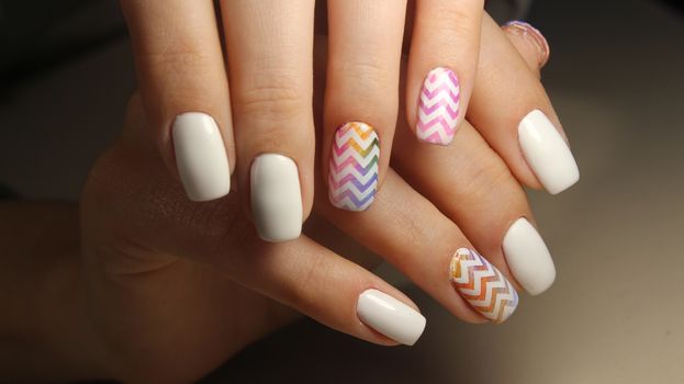 Manicure nail design for beautiful girls, summer 2017