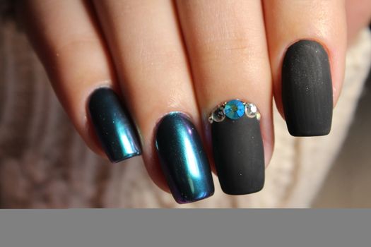 Manicured nails Nail Polish art design. Nail Polish. Beauty hands.