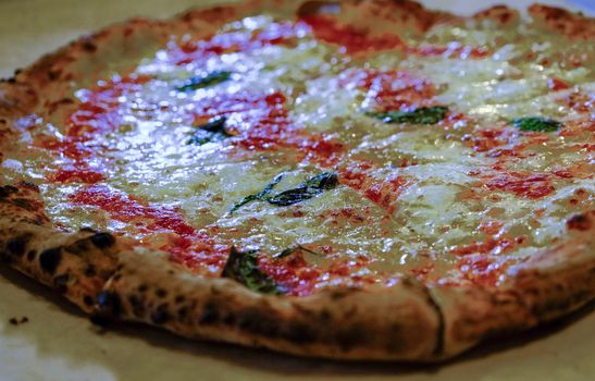 A Whole Margherita Pizza Sliced