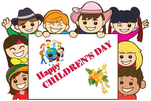 children day celebrate the party with celebration