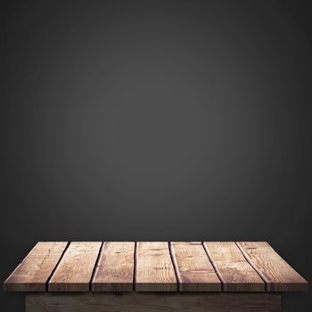 Wooden Floor against black