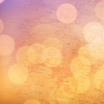 Map with lights as a background