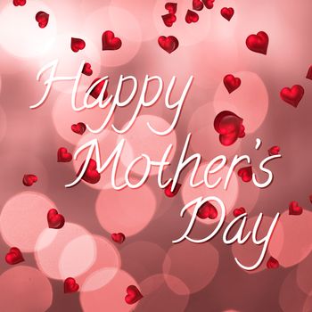 Happy mothers day message on pale background