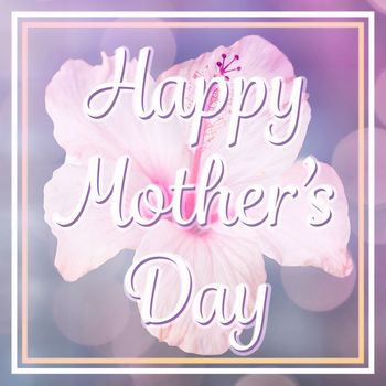 Happy mothers day message on flower background