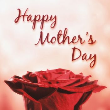 Happy mothers day message on flower background