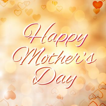 Happy mothers day message on pale background