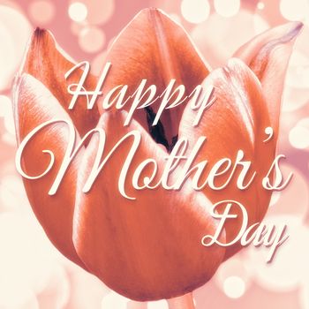Happy mothers day message on flower background