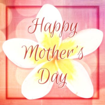 Happy mothers day message on flower background