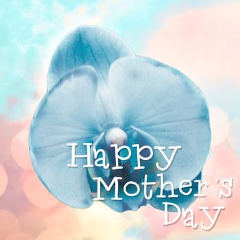 Happy mothers day message on flower background