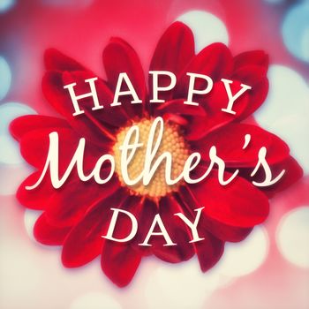 Happy mothers day message on flower background