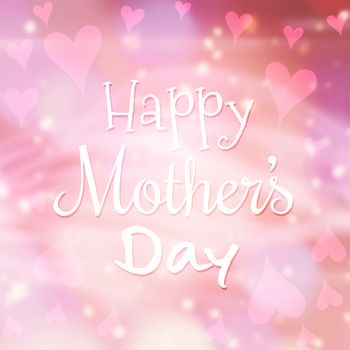 Happy mothers day message on pale background