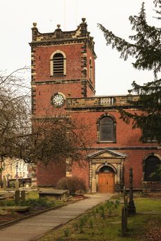 St John the Baptist is an Anglican church situated in Knutsford, Cheshire in northern England.  It was built in a neoclassical style and completed in 1744.