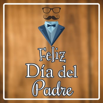Feliz dÃ­a del padre against wooden planks background