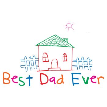 Best dad ever message in colourful letters