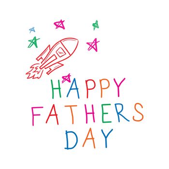 Happy fathers day against white background