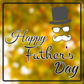 Happy fathers day against wooden planks background
