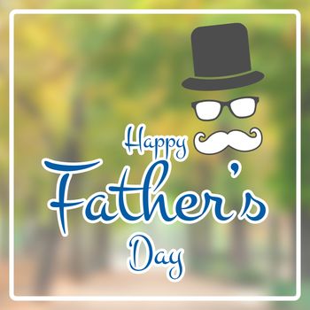 Happy fathers day against wooden background