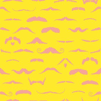 Mustaches against yellow background