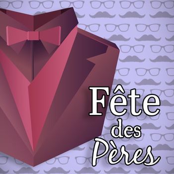 Fete de peres message on purple background